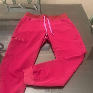 Figs magenta jogger scrub pants